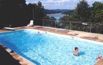 Swimming pool on the lake